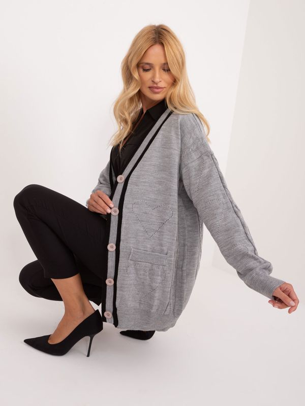 BADU Cardigan-BA-SW-12055.14X-Grey