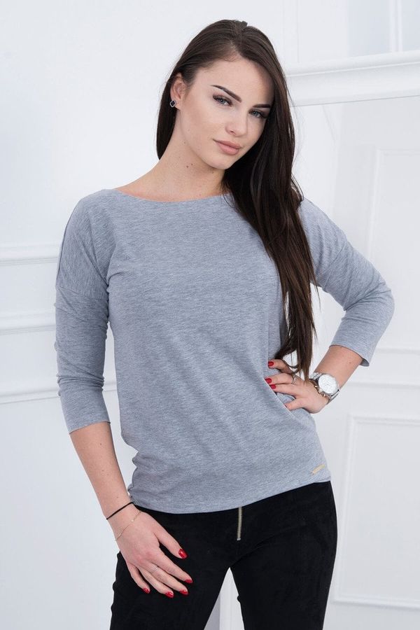 Kesi Casual Grey Melange Blouse