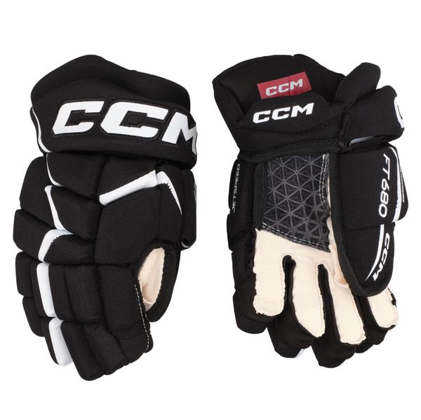 CCM CCM JetSpeed FT680 Black/White 15-inch hockey gloves