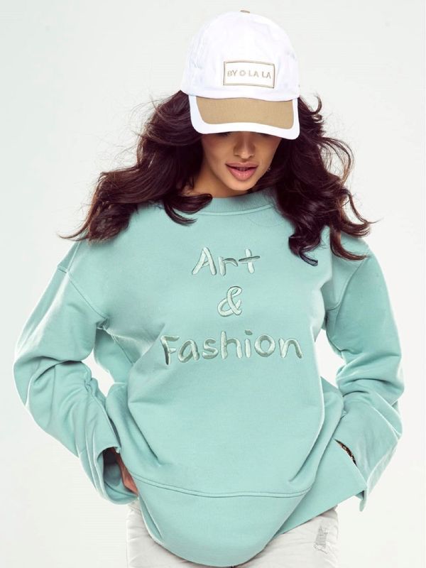 By o la la Celadon sweatshirt By o la la cxp1257.fadedgreen