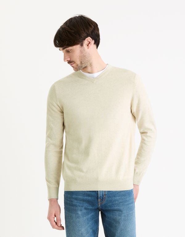 Celio Celio Cotton Sweater Decotonv - Mens