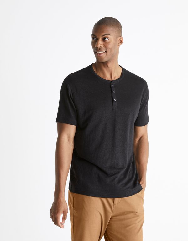 Celio Celio Linen Short Sleeve T-Shirt - Men