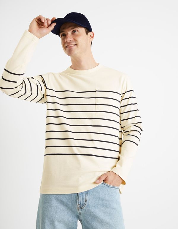 Celio Celio Striped T-shirt Veboxmlr - Men