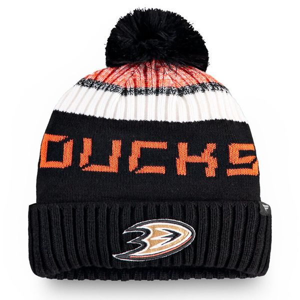 Fanatics Čepice Fanatics Authentic Pro Rinkside Goalie Beanie Pom Knit NHL Anaheim Ducks, OS