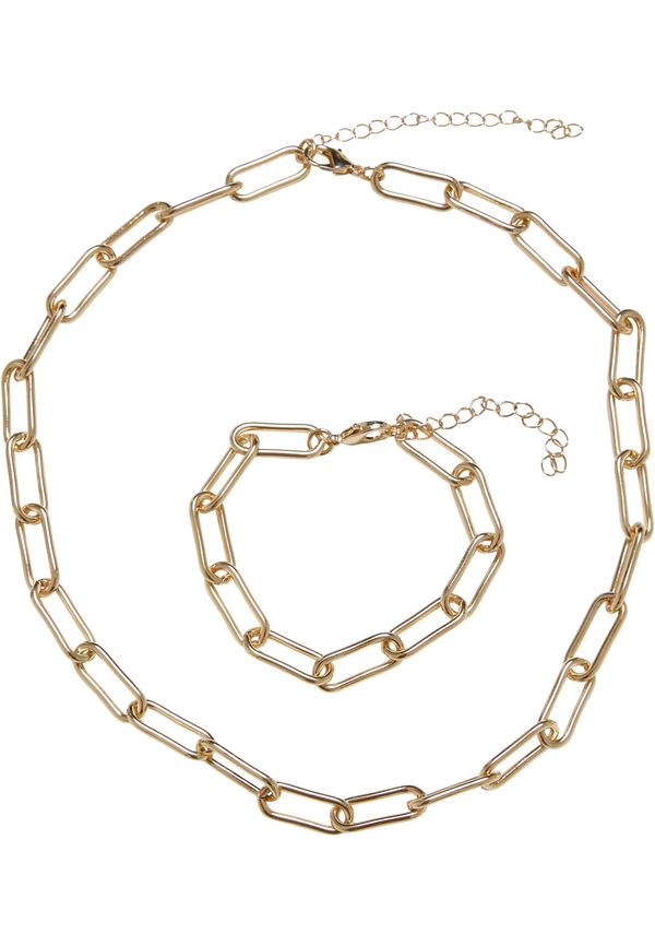 Urban Classics Accessoires Ceres Gold Base Bracelet and Necklace