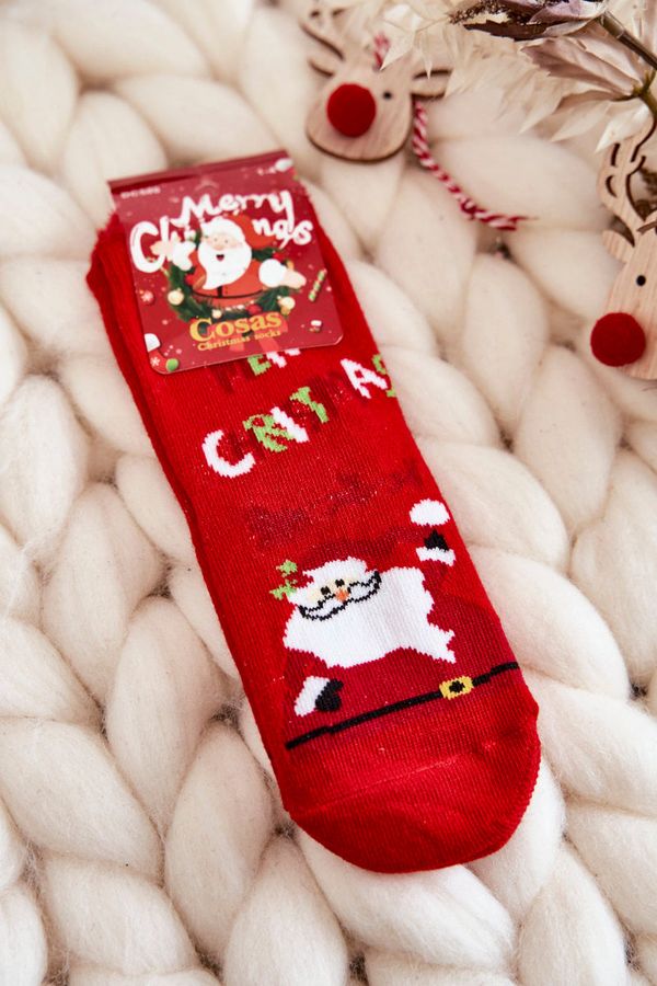 Kesi Children's Christmas socks Saint Nicholas Cosas red-green