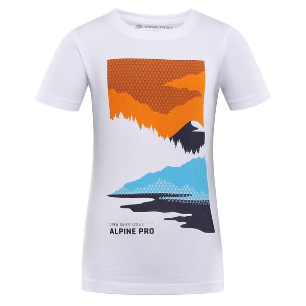ALPINE PRO Children's cotton T-shirt ALPINE PRO GERBO white variant pb