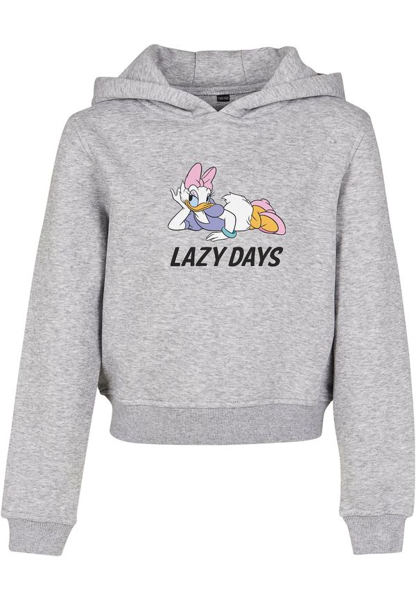 Mister Tee Children's Daisy Duck Lazy Cropped Hoody heather gray