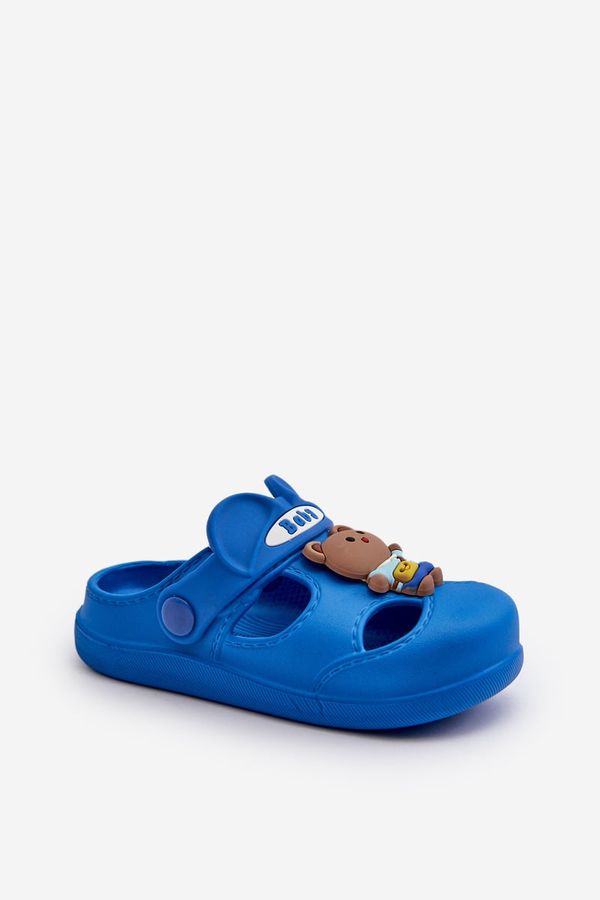 Kesi Children's foam slippers with embellishment, blue opleia