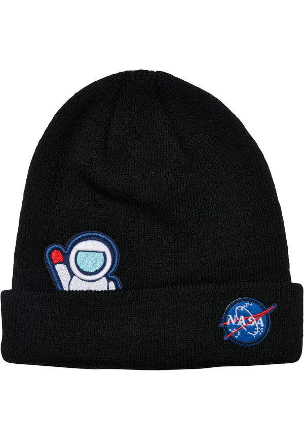 Mister Tee Children's Hat NASA Embroidery Beanie Black