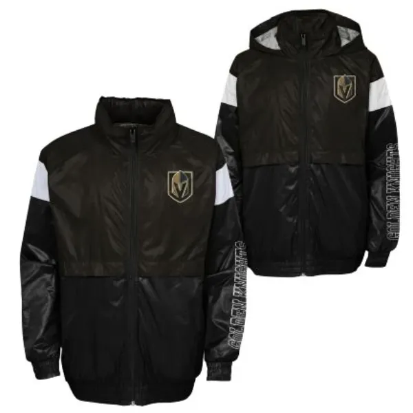 Outerstuff Children's Jacket Outerstuff GOAL LINE STANCE FZ WINDBREAKE VEGAS GOLDEN KNIGHTS