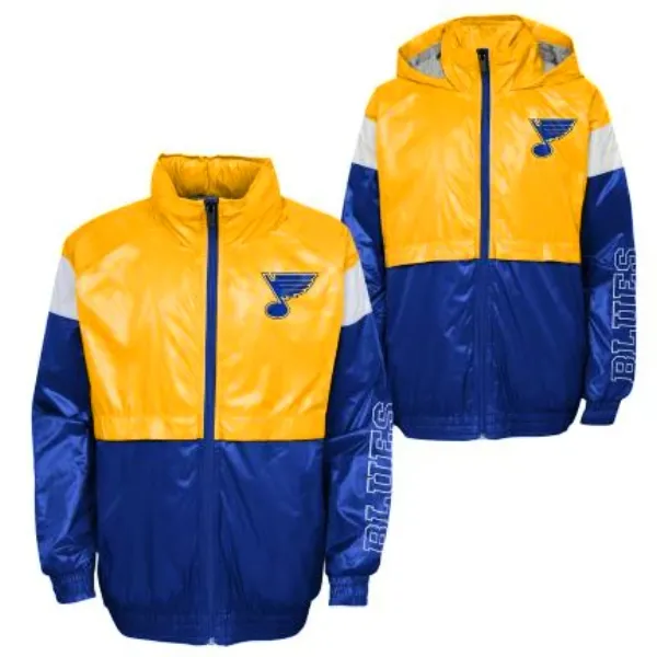 Outerstuff Children's Outerstuff Jacket GOAL LINE STANCE FZ WINDBREAKE ST. LOUIS BLUES