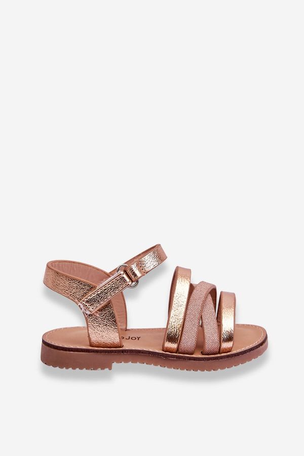 Kesi Children's sandals with straps Rose gold Isla