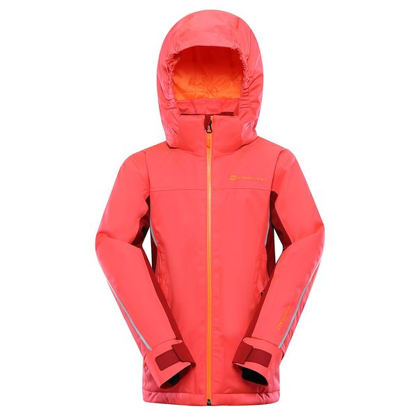 ALPINE PRO Children's ski jacket with PTX membrane ALPINE PRO GAESO diva pink