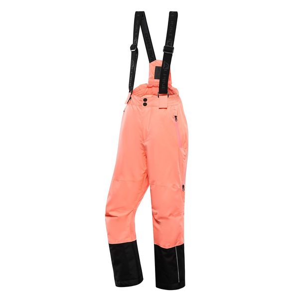ALPINE PRO Children's ski pants with ptx membrane ALPINE PRO FELERO neon salmon