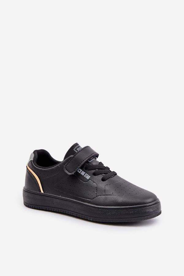 BIG STAR SHOES Children's Sneakers made of Eco Leather Velcro Big Star Black