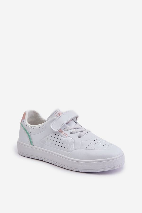 BIG STAR SHOES Children's sneakers made of eco-leather with Velcro Big Star white