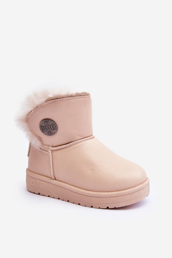 BIG STAR SHOES Children's snow boots insulated with fur Beige Big Star