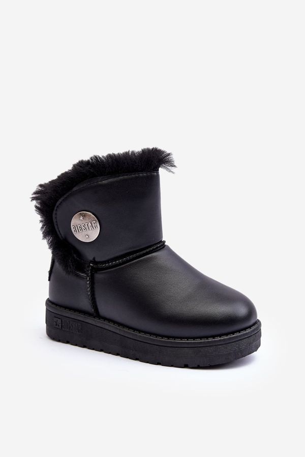 BIG STAR SHOES Children's snow boots with fur lining Black Big Star