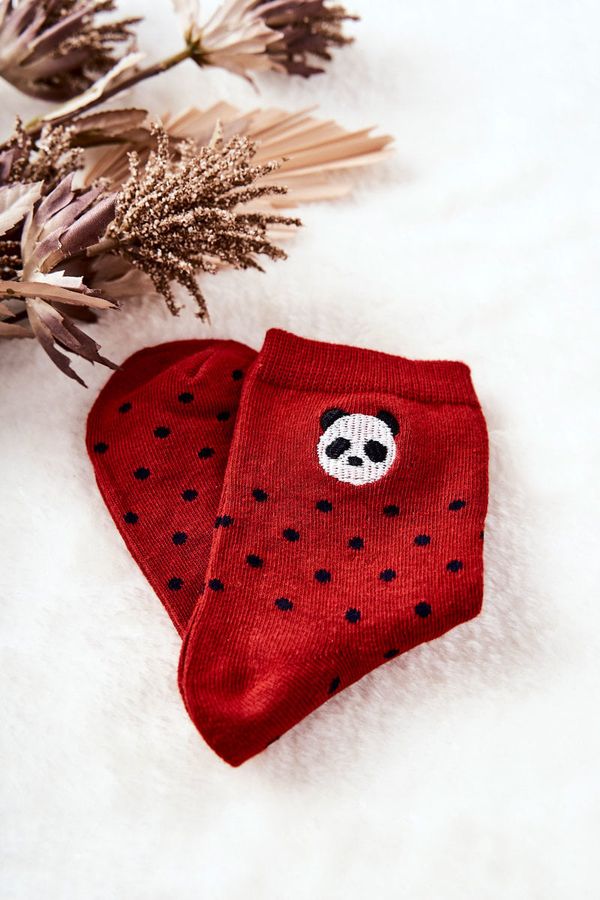 Kesi Children's socks In points Panda Red