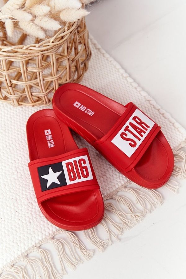 BIG STAR SHOES Children's summer slippers Big Star - red