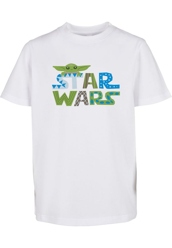 Mister Tee Children's T-shirt with colorful Star Wars logo white