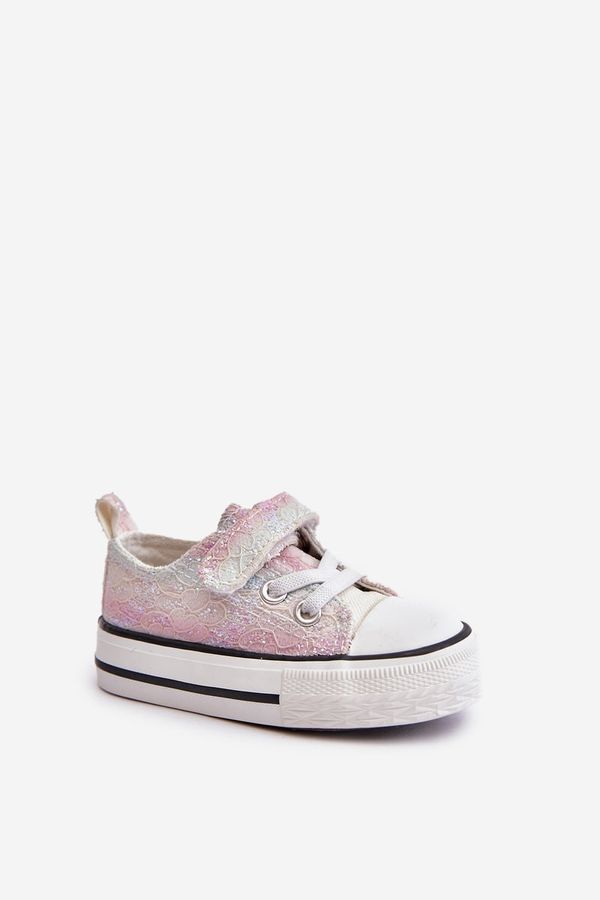 Kesi Children's Velcro sneakers with sequins Multicolor Caloma