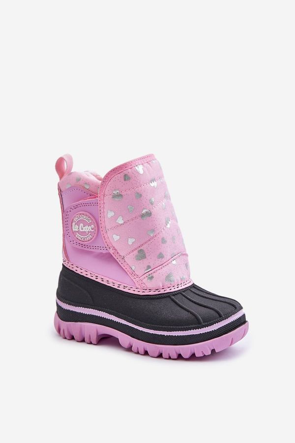 Lee Cooper Children's Velcro Snow Boots Pink Lee Cooper