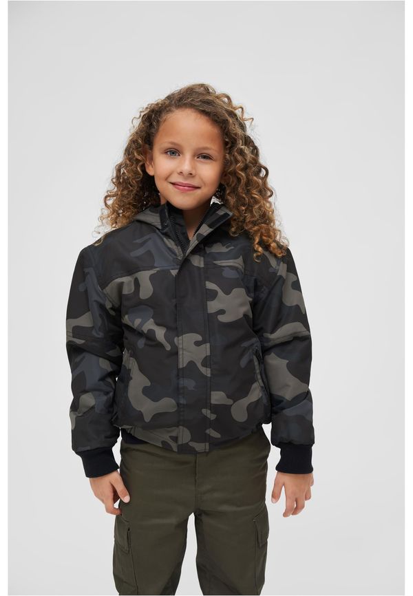 Brandit Children's windbreaker with darkcamo front zipper