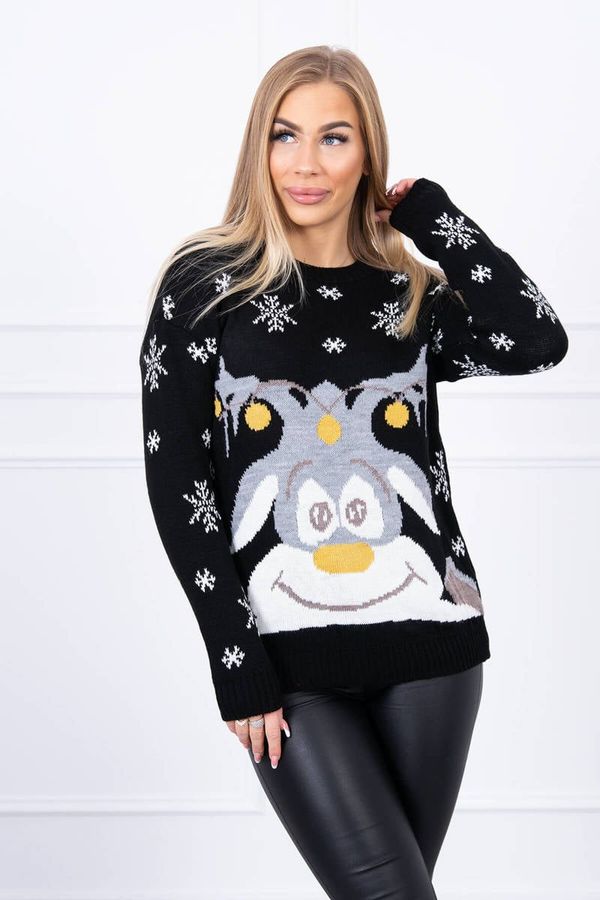 Kesi Christmas sweater with black reindeer