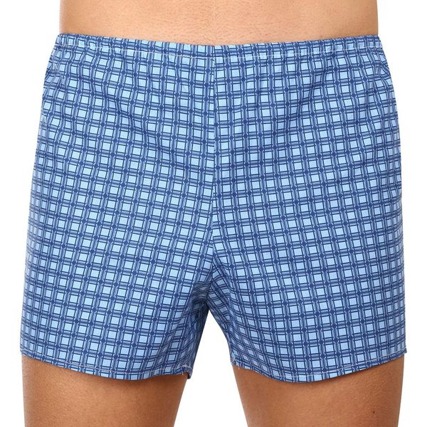 Foltýn Classic men's boxer shorts Foltýn blue checks extra oversized