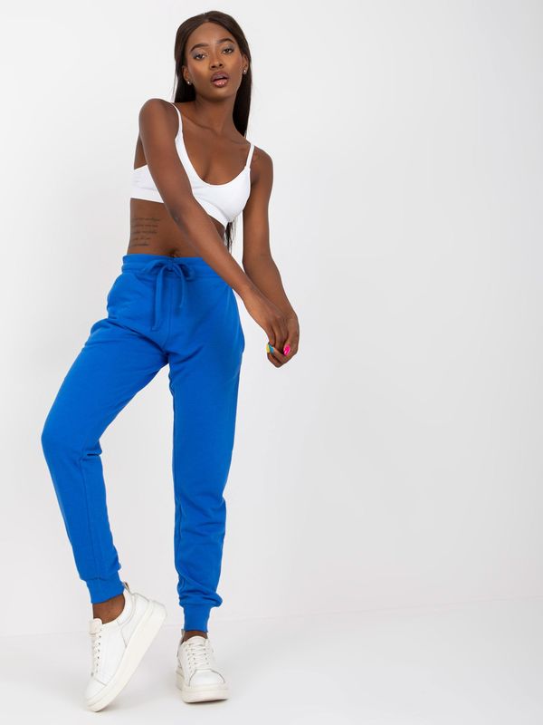 BASIC Feel Good Cobalt classic basic tied sweatpants