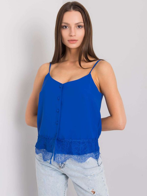 Fashionhunters Cobalt top with buttons