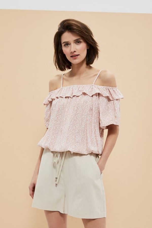 Moodo COLD ARMS SHIRT WITH FRILLS