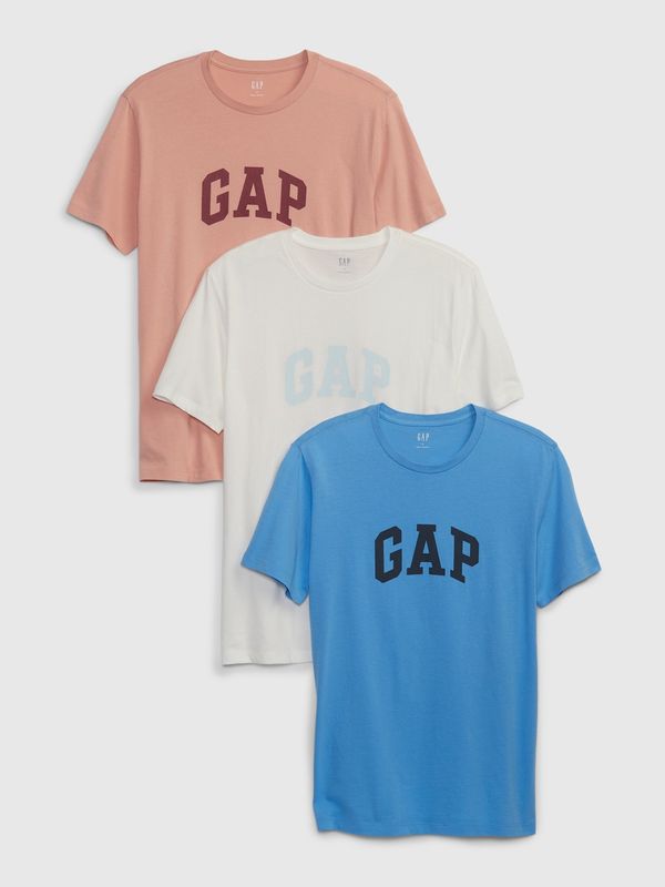 GAP Colorful men's T-shirt with GAP logo, 3pcs