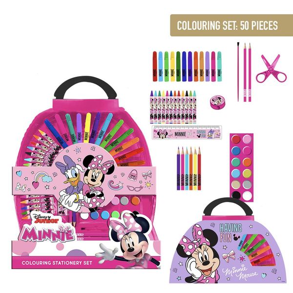 MINNIE COLOURING STATIONERY SET 50 PIEZAS MINNIE