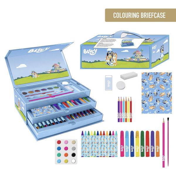 BLUEY COLOURING STATIONERY SET BRIEFCASE BLUEY