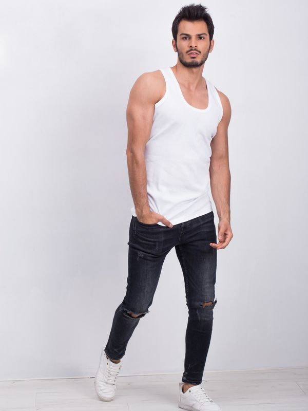 Fashionhunters Consider a white men's tank top