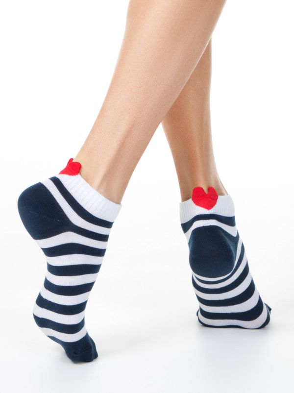 Conte Conte Woman's Socks 223 White-Navy