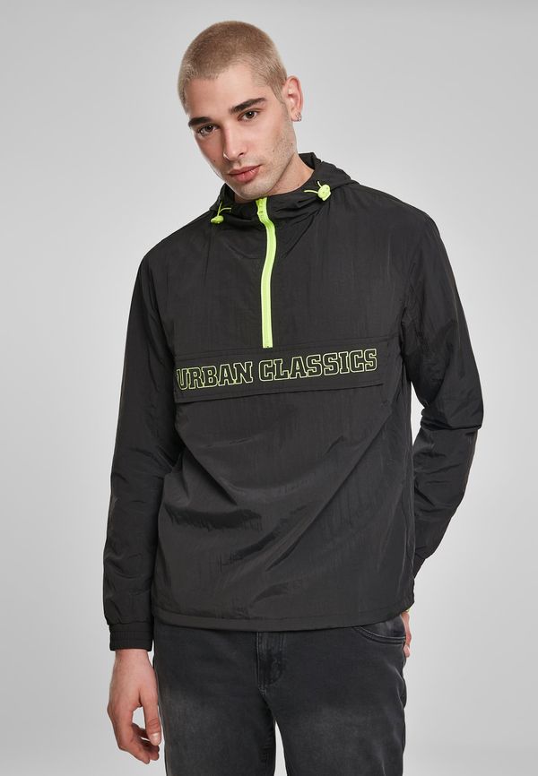 Urban Classics Contrasting tug-of-war jacket black/electric lime