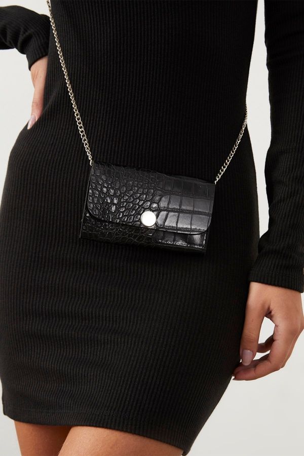 Cool & Sexy Cool & Sexy Women's Black Chain Strap Micro Bag BE460