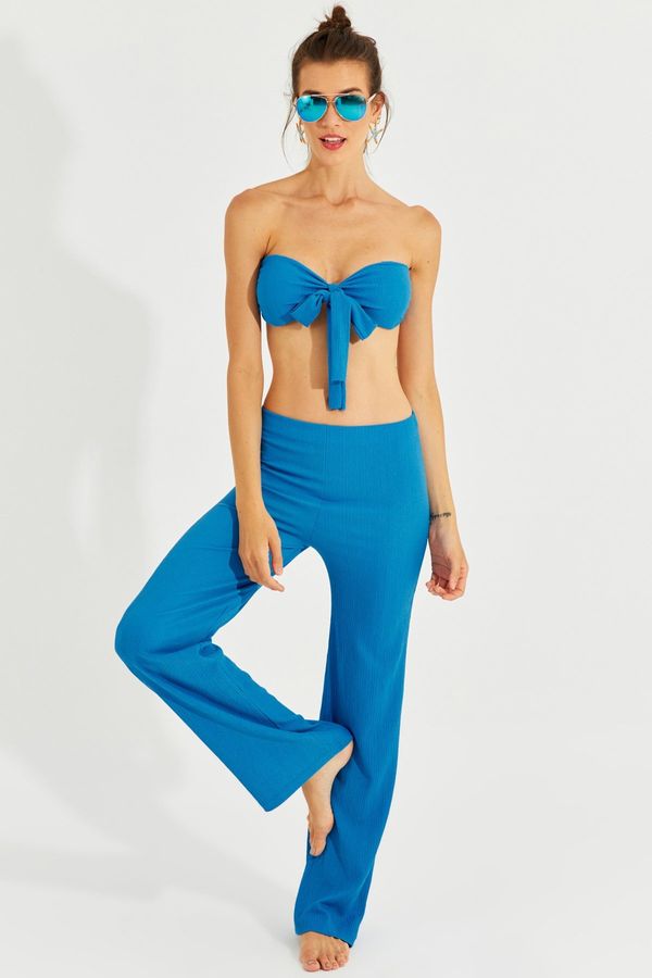 Cool & Sexy Cool & Sexy Women's Blue Bustier Pants Suit