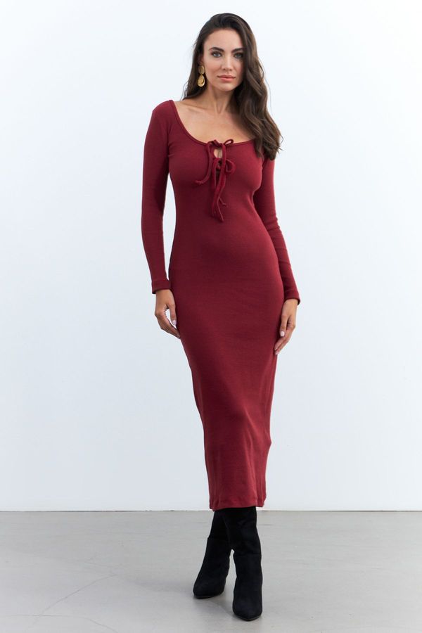 Cool & Sexy Cool & Sexy Women's Burgundy Camisole Maxi Dress