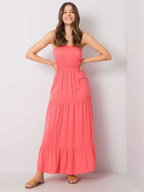 Fashionhunters Coral maxi dress by Giuseppina FRESH MADE