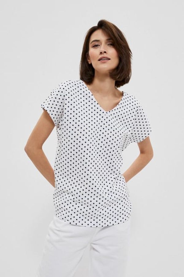 Moodo Cotton blouse with polka dots