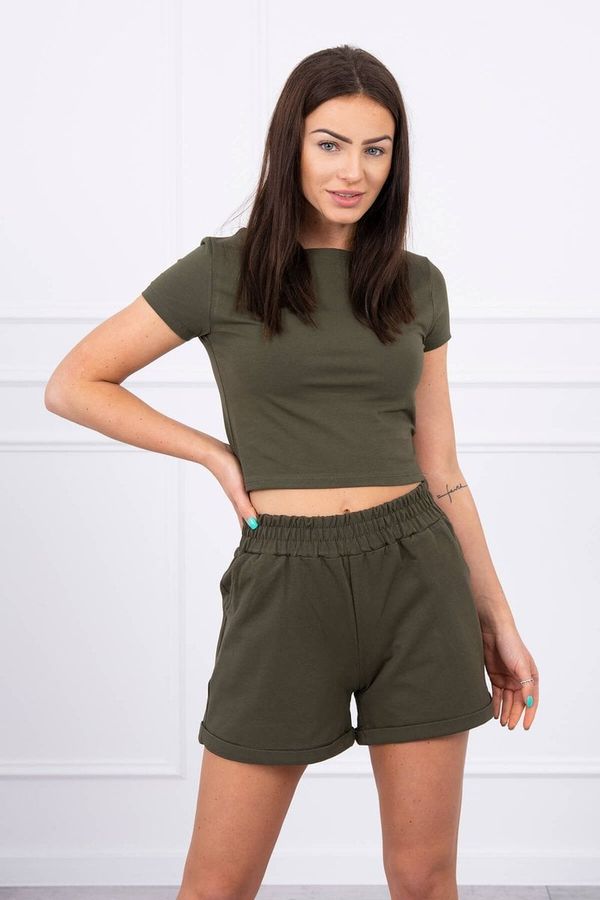 Kesi Cotton set with khaki shorts