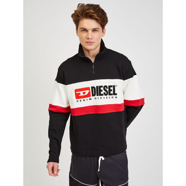 Diesel Cream-Black Mens Sweatshirt Diesel - Men