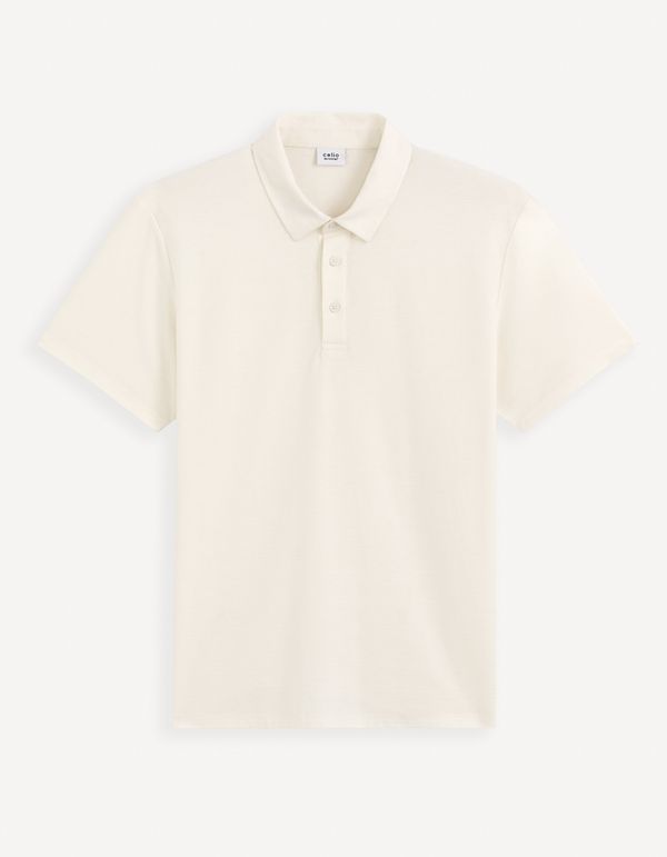 Celio Cream men's polo shirt Celio Gebruma