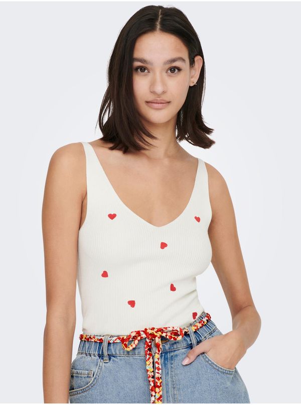 JDY Cream patterned tank top JDY Nanna - Women