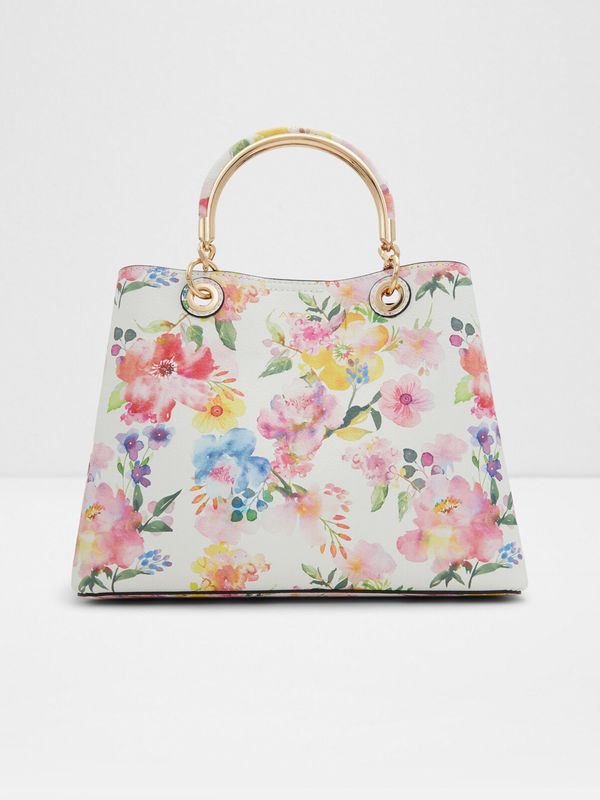 Aldo Cream-pink women's floral handbag ALDO Surgoine